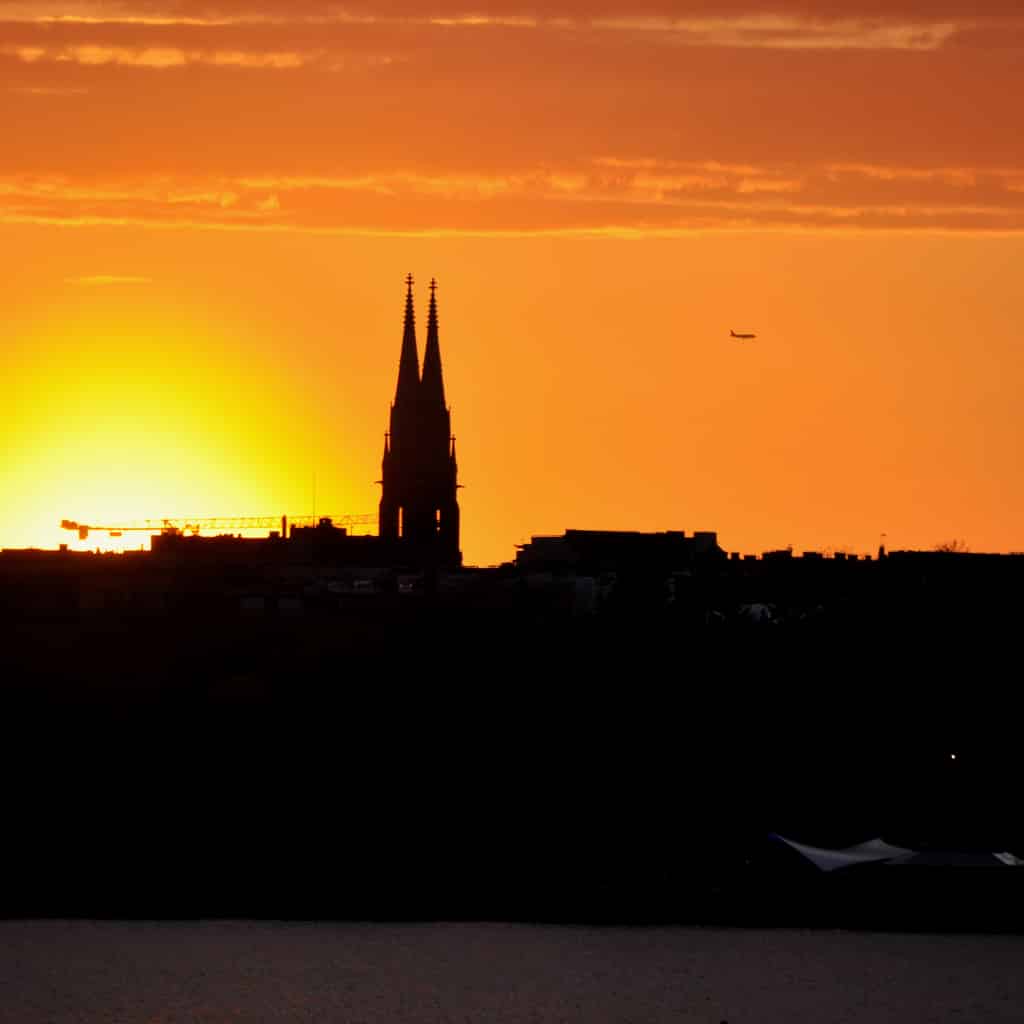 Sonnenuntergang über Helsinki
